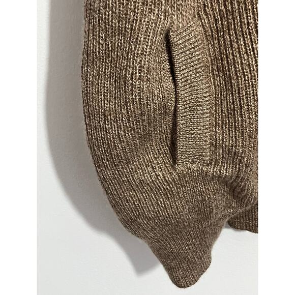 Paul Frederick Merino Wool Sweater XL Brown Full Zip Academia Preppy - Picture 4 of 6